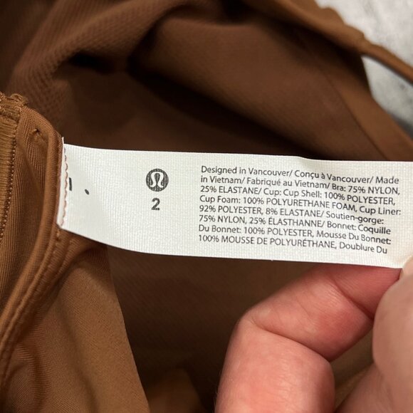 Lululemon NWT Like a Cloud High-Neck Longline Bra Roasted Brown - Picture 6 of 7